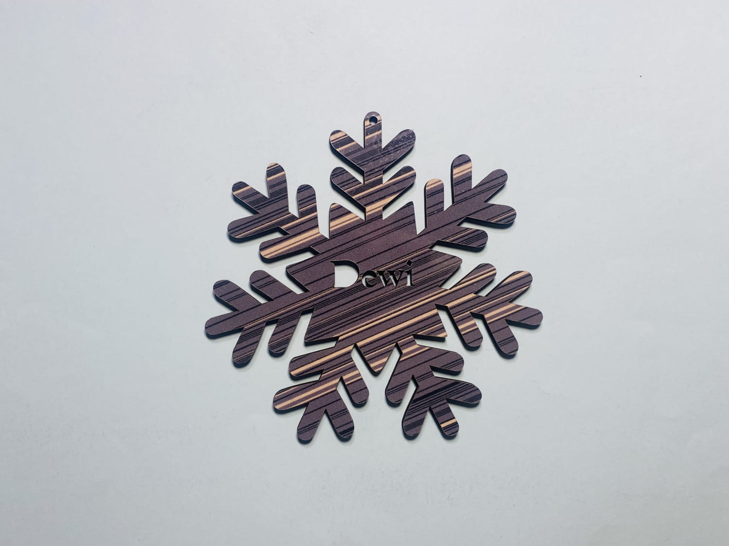 Laser Cut Personalized Wood Snowflake Ornament SVG DXF CDR AI PDF Free