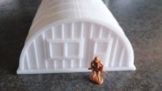 HO Scale Quonset Hut MERGED 3D Printer Model