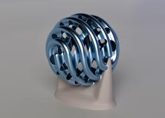 Curvy Sphere Cutout 3D Printer Model