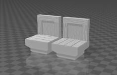 Basic Tavern Single Walls (Dungeon And Dragon Blocks Compatible) 3D Printer Model