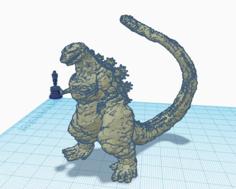 Shin Godzilla Holding A Oscar 3D Printer Model