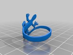 Lizard Ring 3D Printer Model