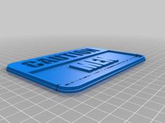 Caution Men Sign (Remix) 3D Printer Model