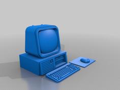 Vintage Desktop Computer 3D Printer Model