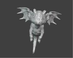 Demon Axolotl Dragon 3D Printer Model