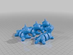 Multiple Flexi Unicorns 3D Printer Model