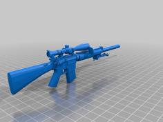 SR-25 Rifle Model 3D Printer Model