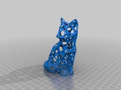 Fox Smooth Wireframe 3D Printer Model