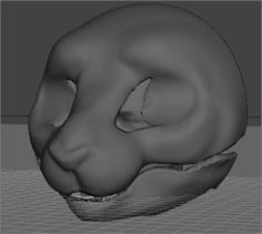 Realistic Feline Fursuit Base 3D Printer Model