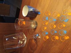 Drink Glass Marker 3D Printer Model