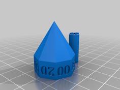 D20 Top Dice 3D Printer Model