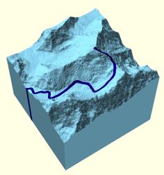 Everest & 1953 Ascent Route (Dual Color) 3D Printer Model