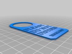 Do Not Disturb Sign 3D Printer Model