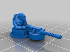 Gaslands MG Turret + Gunner 3D Printer Model