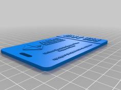 Labs Red Key Card 3D Printer Model