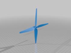 Four-Blade Propeller 3D Printer Model