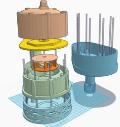 Dynamic Turbo Edison Impeller Bilge Centrifugal Pump 3D Printer Model