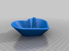 Heart Shaped Jewelry Bowl / Ring Holder, Larger 3D Printer Model