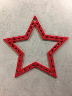 Laser Cut Star With Holes Ornament