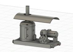 ON30 Steam Wagon Service 3D Printer Model