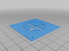 PFI Ukraine Official Logo Stencil 2024 3D Printer Model