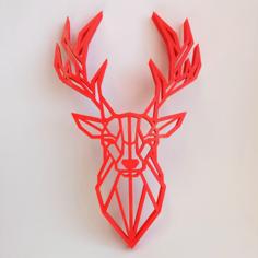 Geometric Deer Head 3D Printer Model