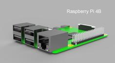 Raspberry Pi 4B, 3B, 3B+, Zero W 3D Printer Model