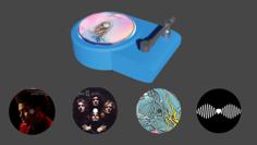 Spinning Record Player Car Air Freshener 3D Printer Model