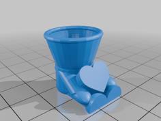 Maceta Corazon 3D Printer Model