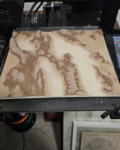 Death Valley Topographical Map 3D Printer Model