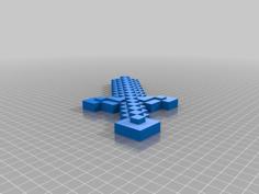 Minecraft – Sword – 9.5 Inches 3D Printer Model