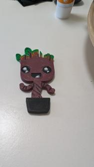 Baby Groot Button “SCOUT Snap” 3D Printer Model