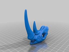 Rhino Skull (simplified) 3D Printer Model