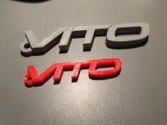 Mercedes Benz Vito 2015 Badge Keychain 3D Printer Model