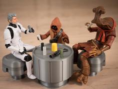 Star Wars Cantina Dining Set – Black Series Diorama 3D Printer Model