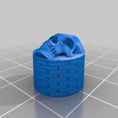 SKULL 6MM D SHAFT KNOB 3D Printer Model