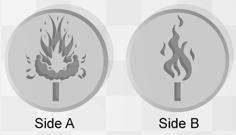 Fire Token + Weakened Side (29mm) 3D Printer Model