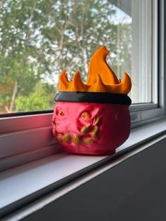 Lil Fire Demon Pot 3D Printer Model