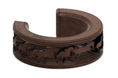 Horse Themed Napkin Holder Or Bracelet 3D Printer Model