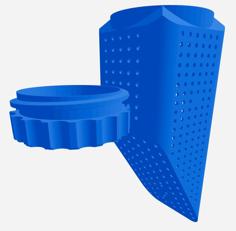 Trapezoidal Box With Holes And Screw Top 3D Printer Model