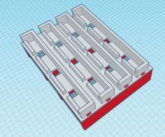 Multi Cell N Tab Holder Split And Keyed 3D Printer Model