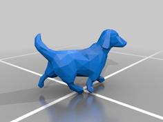 Low-poly DachsHund 3D Printer Model