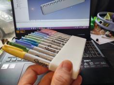 Sharpie Marker Pen Holder / Pencil Case Organiser 3D Printer Model