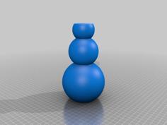 10(ish) Inch Snowman With Top Hat 3D Printer Model