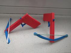 Rubberband Crossbow – Easy Assembly And Compact 3D Printer Model