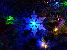 Christmas Tree Star And Snowflake Ornament 3D Printer Model