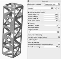 Customizable Truss 3D Printer Model