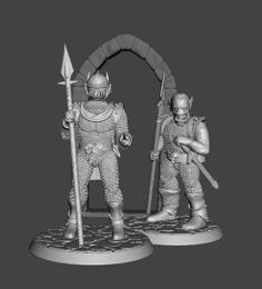 28mm Miniature Black Town / City Guard – Orc / Goblin In Armour 3D Printer Model