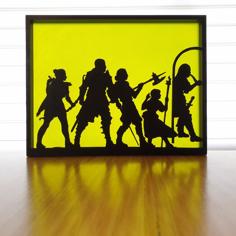 Dungeons And Dragons Silhouette Art 3D Printer Model