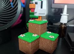 Minecraft Chicken Diorama 3D Printer Model